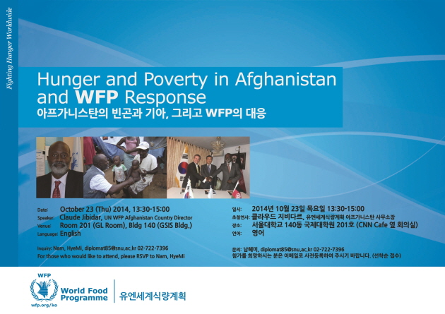 Hunger and Poverty in Afghanistan and WFP Response