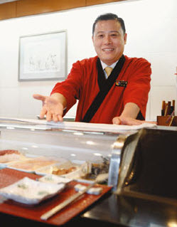 Mr. Bae is running a Japanese restaurant.