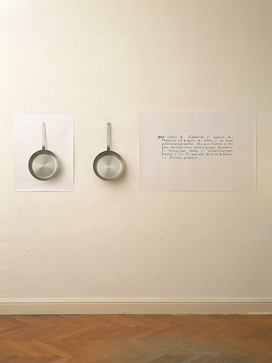 Joseph Kosuth, One and Three Pans, 1965