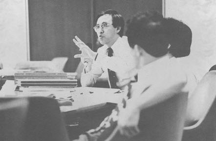 Professor Kim in 1977 at an international conference held in Japan